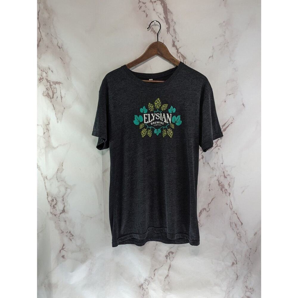Elysian Brewing Shirt Mens Large Gray Seattle Beer Brewery Brew Tee Company
